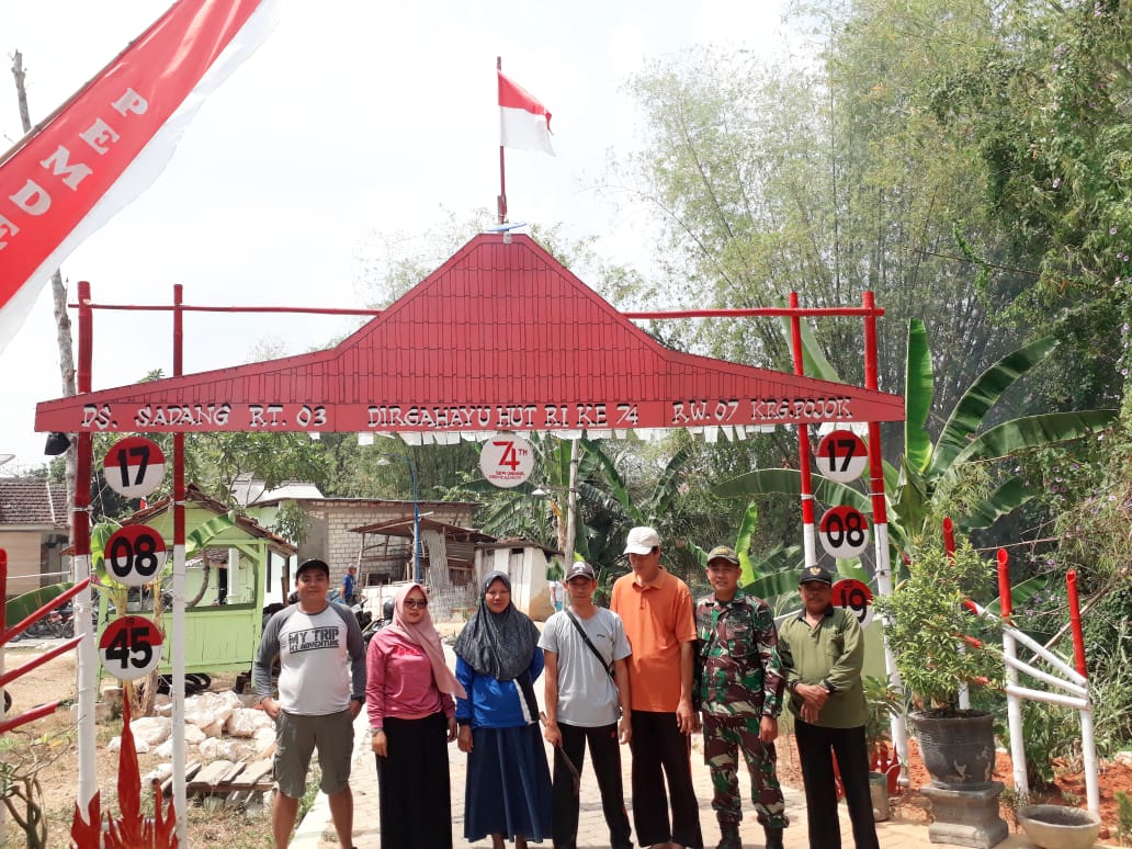 SEMANGAT WARGA RT.03/RW.07 DESA SADANG MENYAMBUT LOMBA DESA SIAGA AKTIF 2019