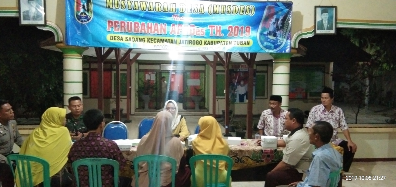 MUSYAWARAH PERUBAHAN APBDES TAHUN ANGGARAN 2019