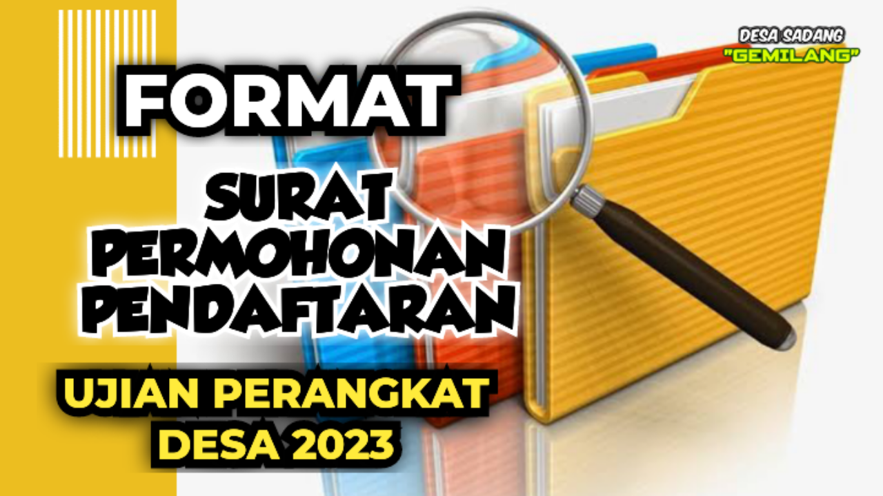 FORMAT SURAT PERMOHONAN PENDAFTARAN PERANGKAT DESA